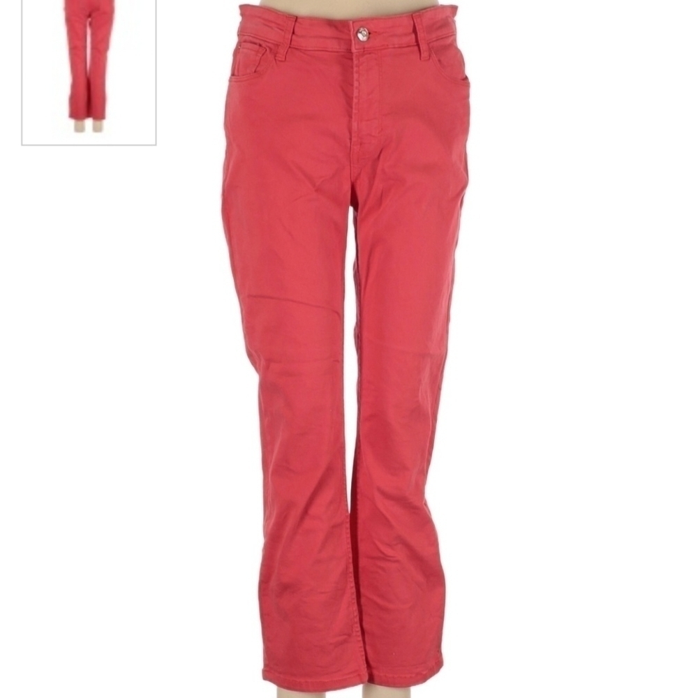 Kensie Coral Colored Denim Jeans Women's Size 8/29 Spring Summer Bright EUC